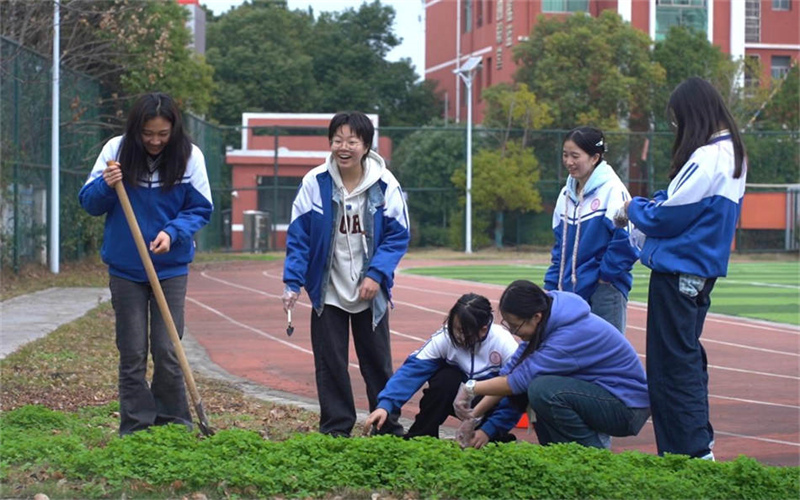 種花添彩，共繪校園新畫卷-我校團委組織植樹